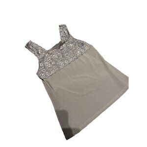 VTG‎ Cinema Etoile Camisole Tank Top Lace Brown Size Medium